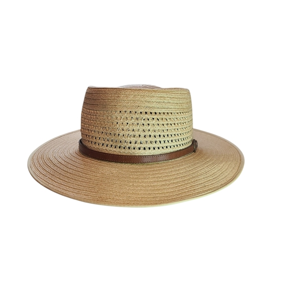 Akubra Hemp/Leather Balmoral Hat Size 62 Australian Great Condition - Picture 3 of 7